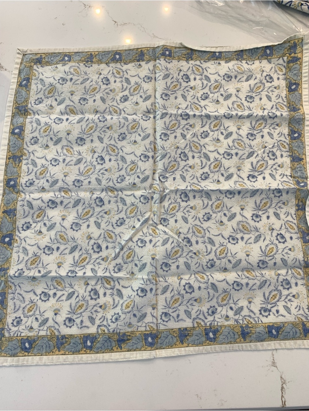 Vintage Decorative Cloth Napkins Indian Hand Block Print Set Of (4) - Picture 6 of 7